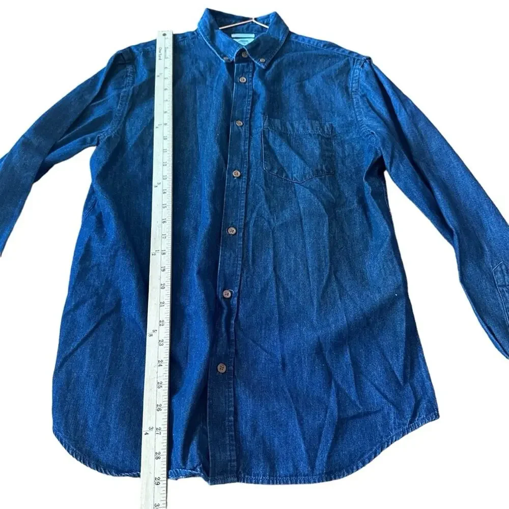 Old Navy Indigo Denim Slim Fit Button Down - Size Medium